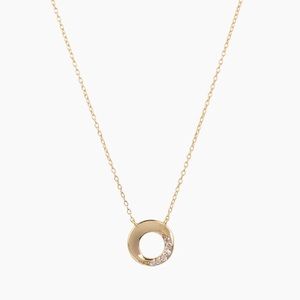 Misha Hawaii Gold Circle CZ Necklace. New and never been worn.